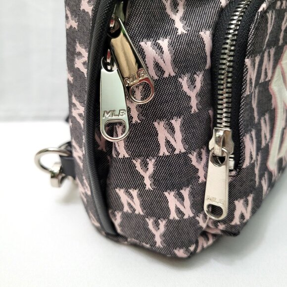Share MLB Korea New York Yankees Monogram Jacquard Mini Backpack Black/Pink main image 15